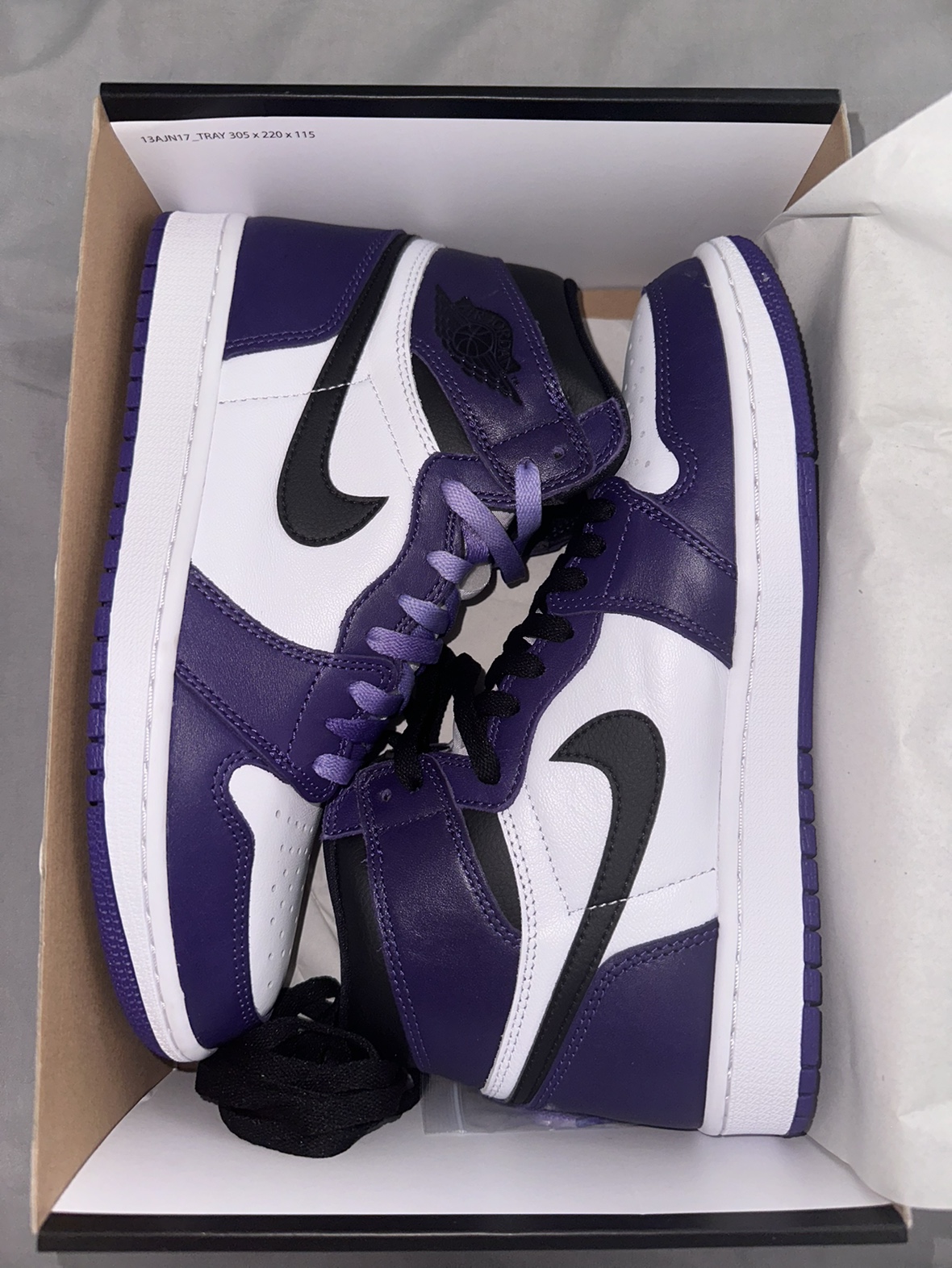 Jordan 1 Court Purple 2.0 - Size 9
