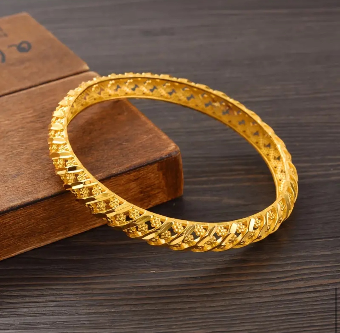 24 K plated bagel bracelet 2 pcs - photo 5