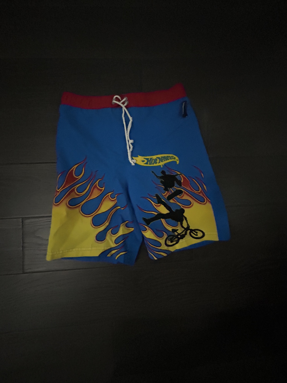 kids hot wheel swim trunks thumbnail