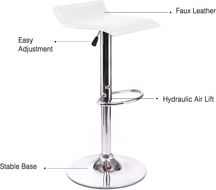 White and Chrome Bar Stools - photo 2