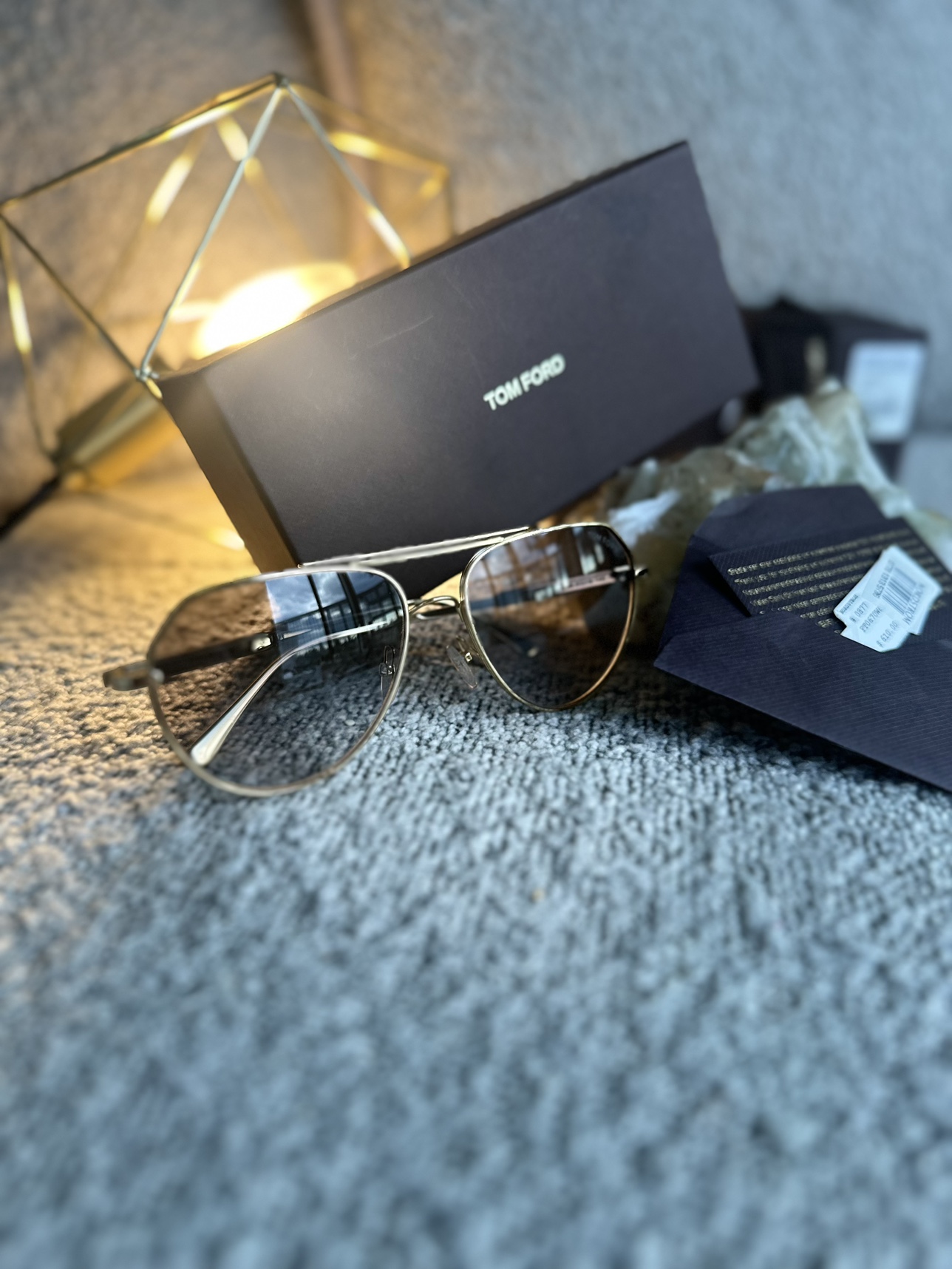Tom Ford gold aviator unisex sunglasses - photo 2
