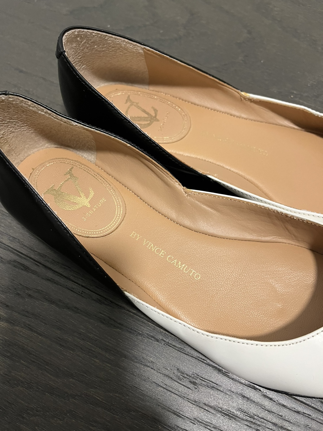 Black & White leather flats #freecycle - photo 2