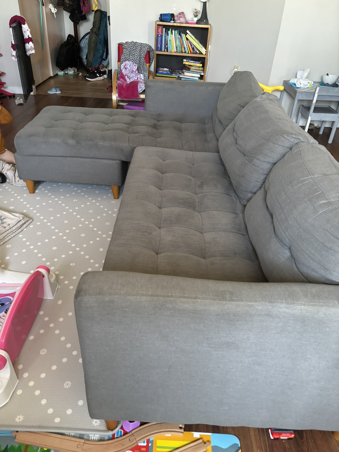 Grey sectional couch - photo 3