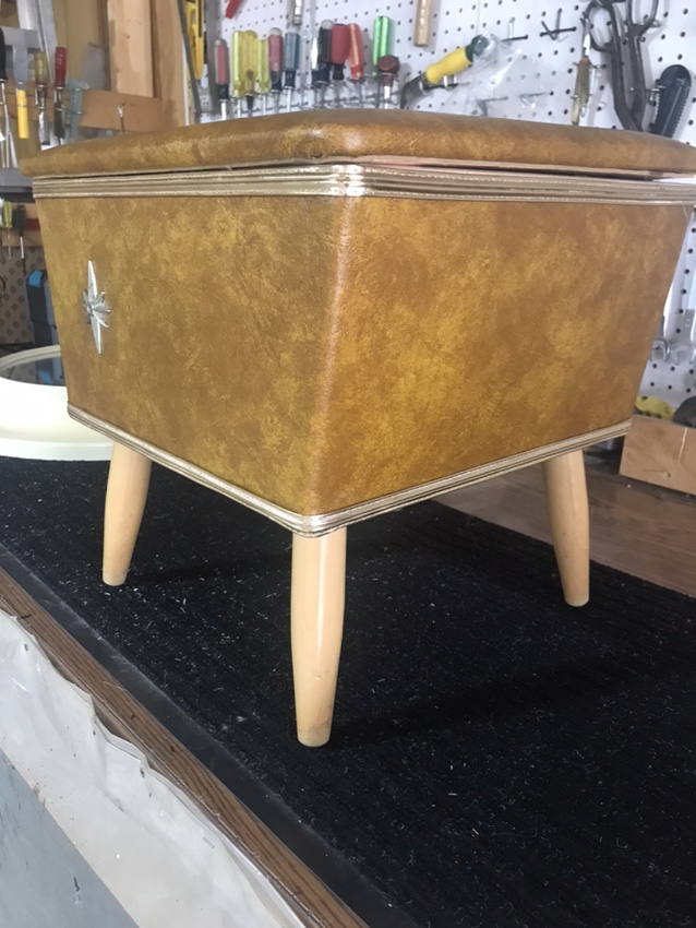 Vintage Sewing Box with legs