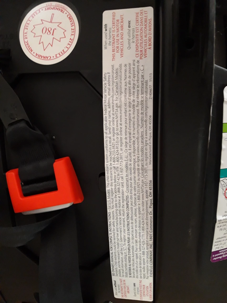 Evenflo(Symphony) 3 in 1 Càr Seat image indicator(9)