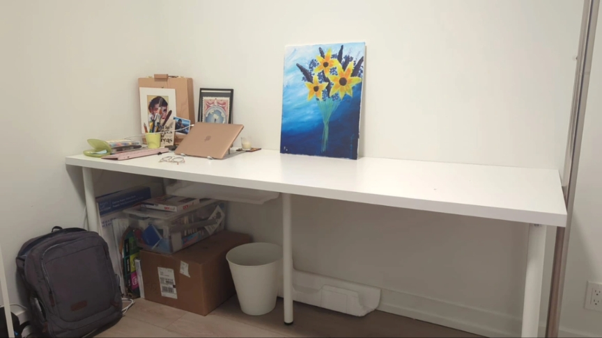 IKEA Long white desk 200cm x 60 cm MOVING SALE image indicator(2)