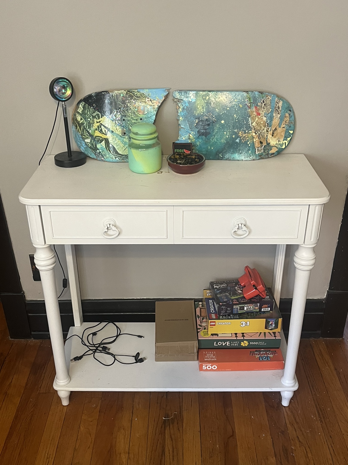 White Entryway Table