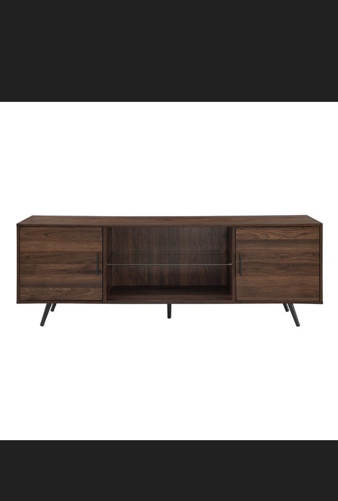 2 Door Mid-Century Storage TV Stand / Credenza - photo 4