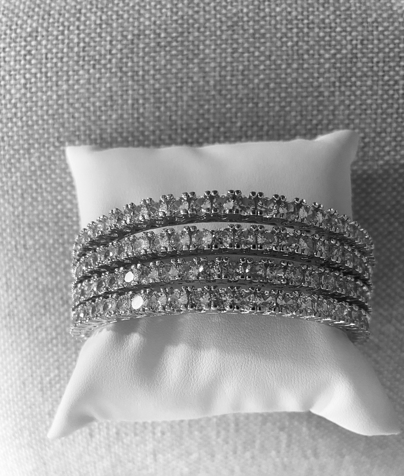 Cubic zirconium bracelets (4) NEW