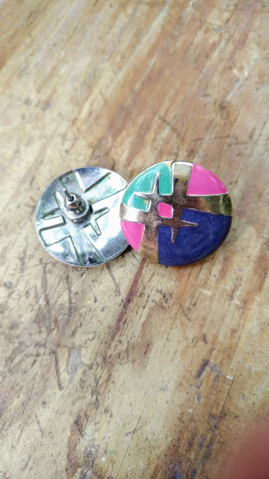 Retro Geometric Stud Earrings image indicator(2)