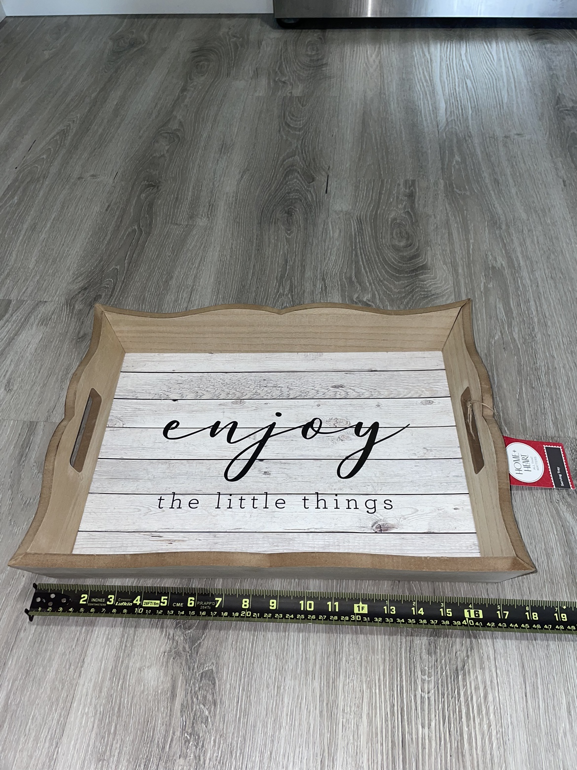 Brand New Wooden Snack / Decor Tray - Home Decor 18 Inches Long