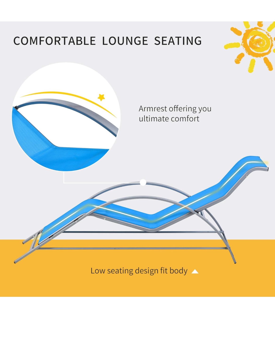 New in box out sunny loungers, and table - photo 2