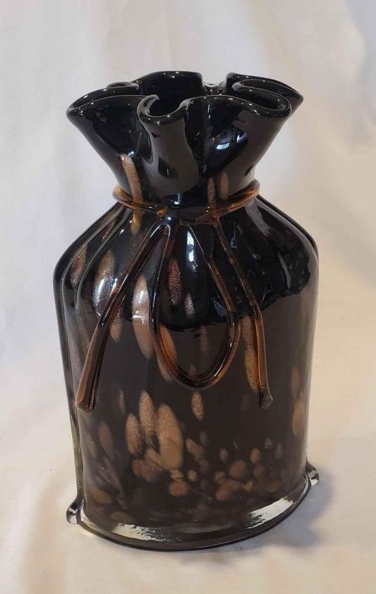 Vase likely Italian Vincenzo Nason vintage 10" - photo 3