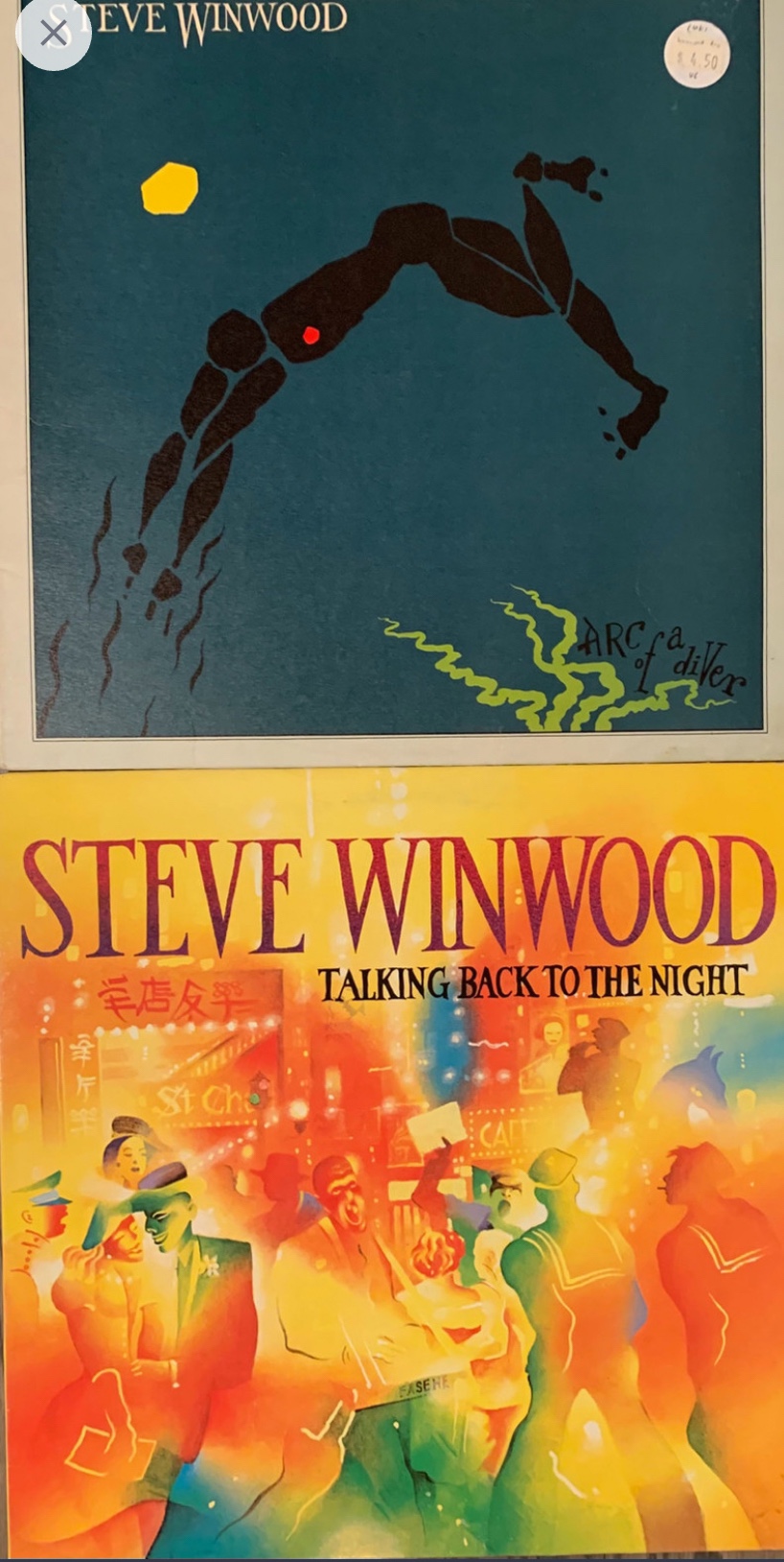 2 Steve Winwood Vinyl music album Lp records