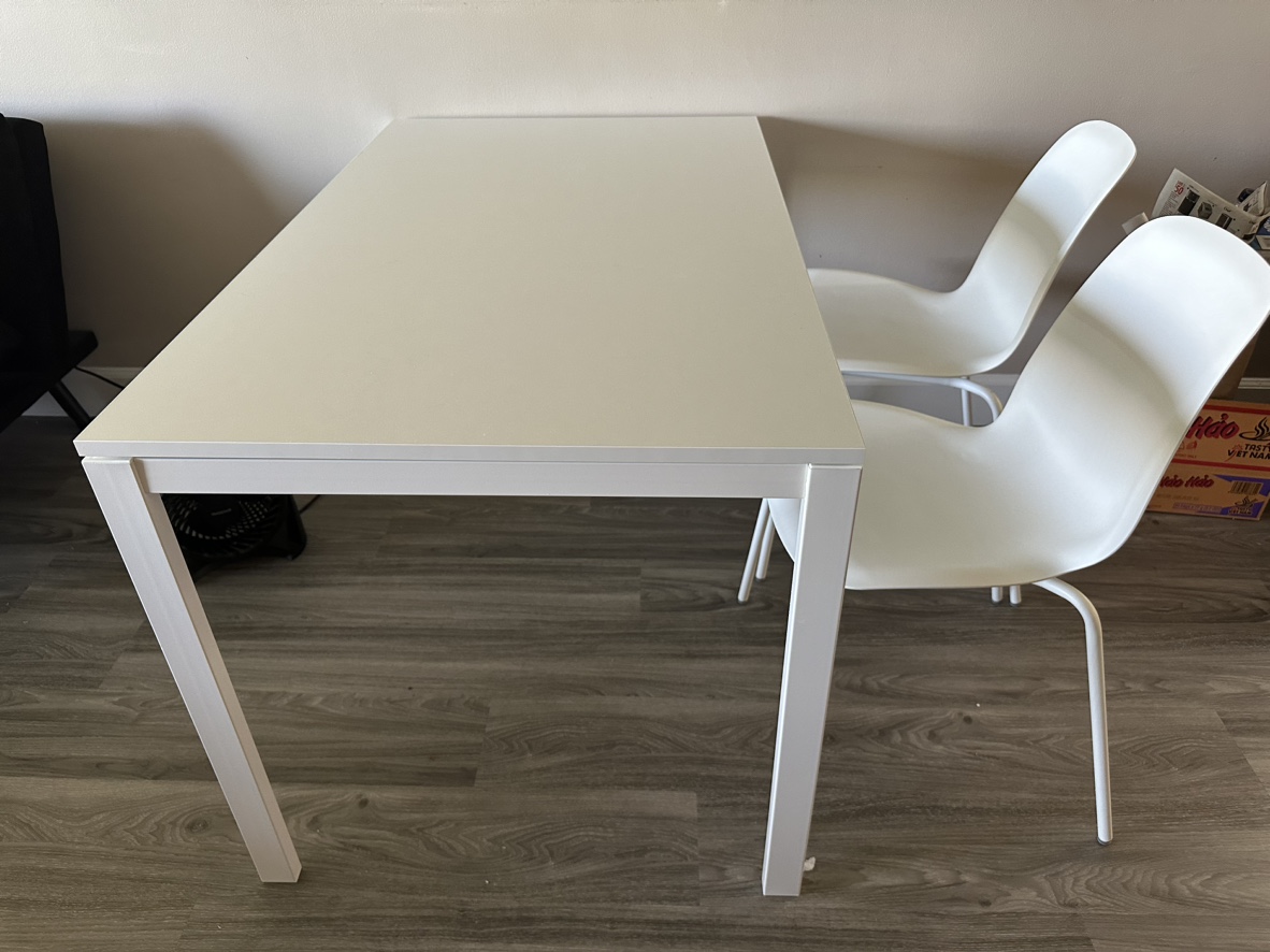 Ikea Melltorp Dining table + 2 Lidas chairs - photo 4