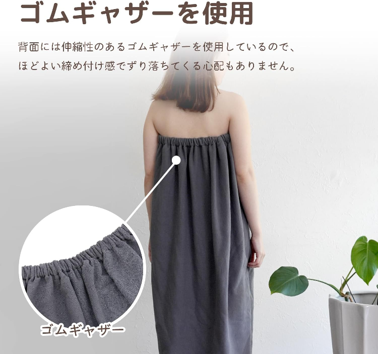 Grey Color Quick Drying Wrap / Pool /Beach Towel, 100% Cotton image indicator(10)