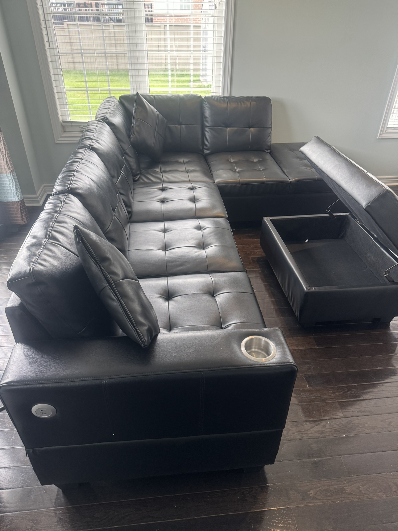L shape sofa with ottoman - photo 4