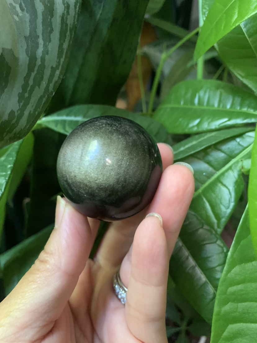 Gold obsidian sphere (a) | crystal image indicator(5)