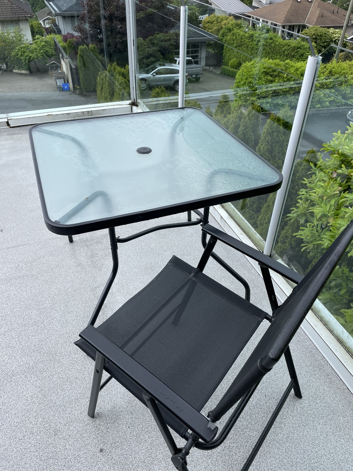 Patio table and 3 chairs