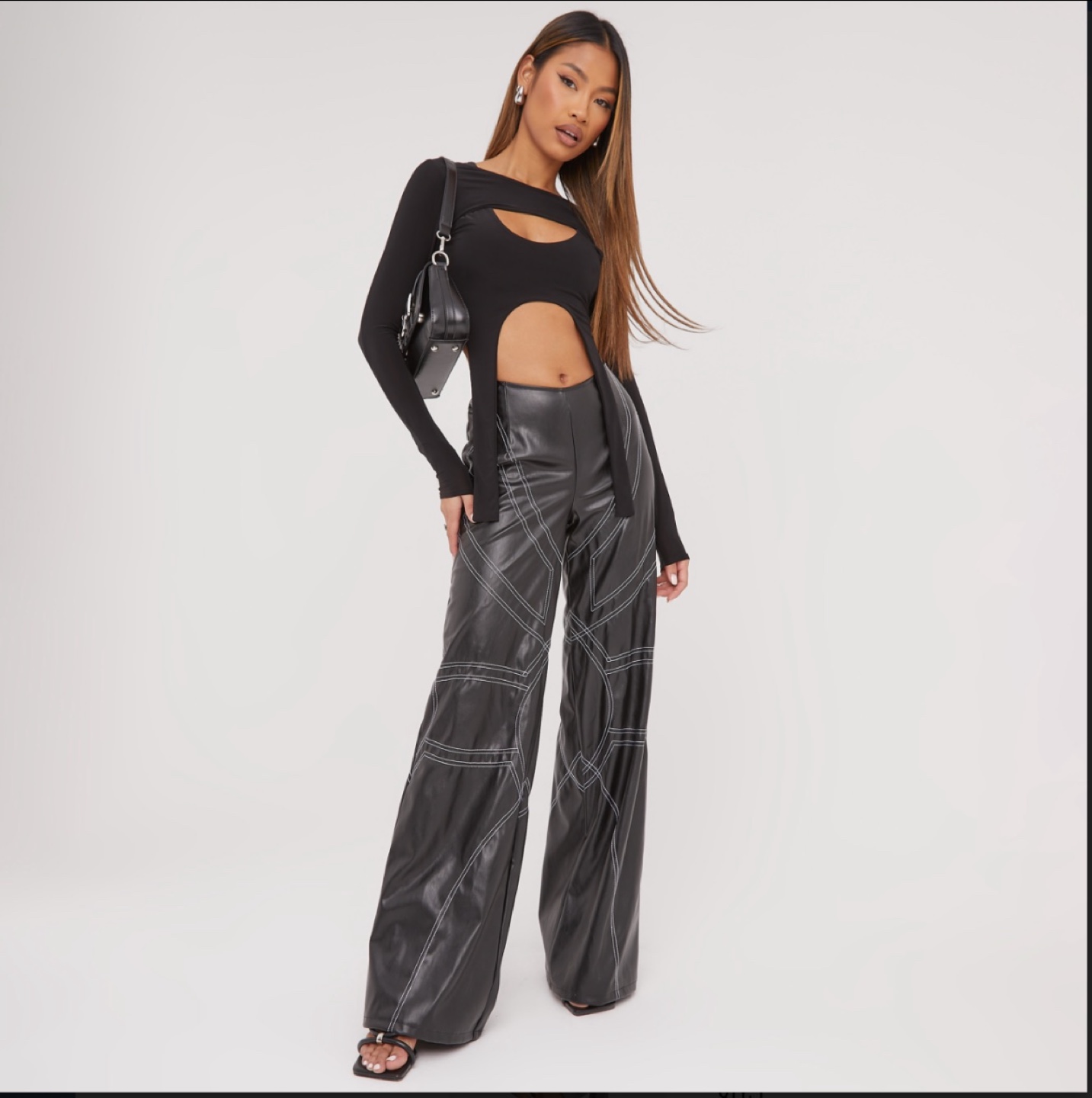 Black leather pants