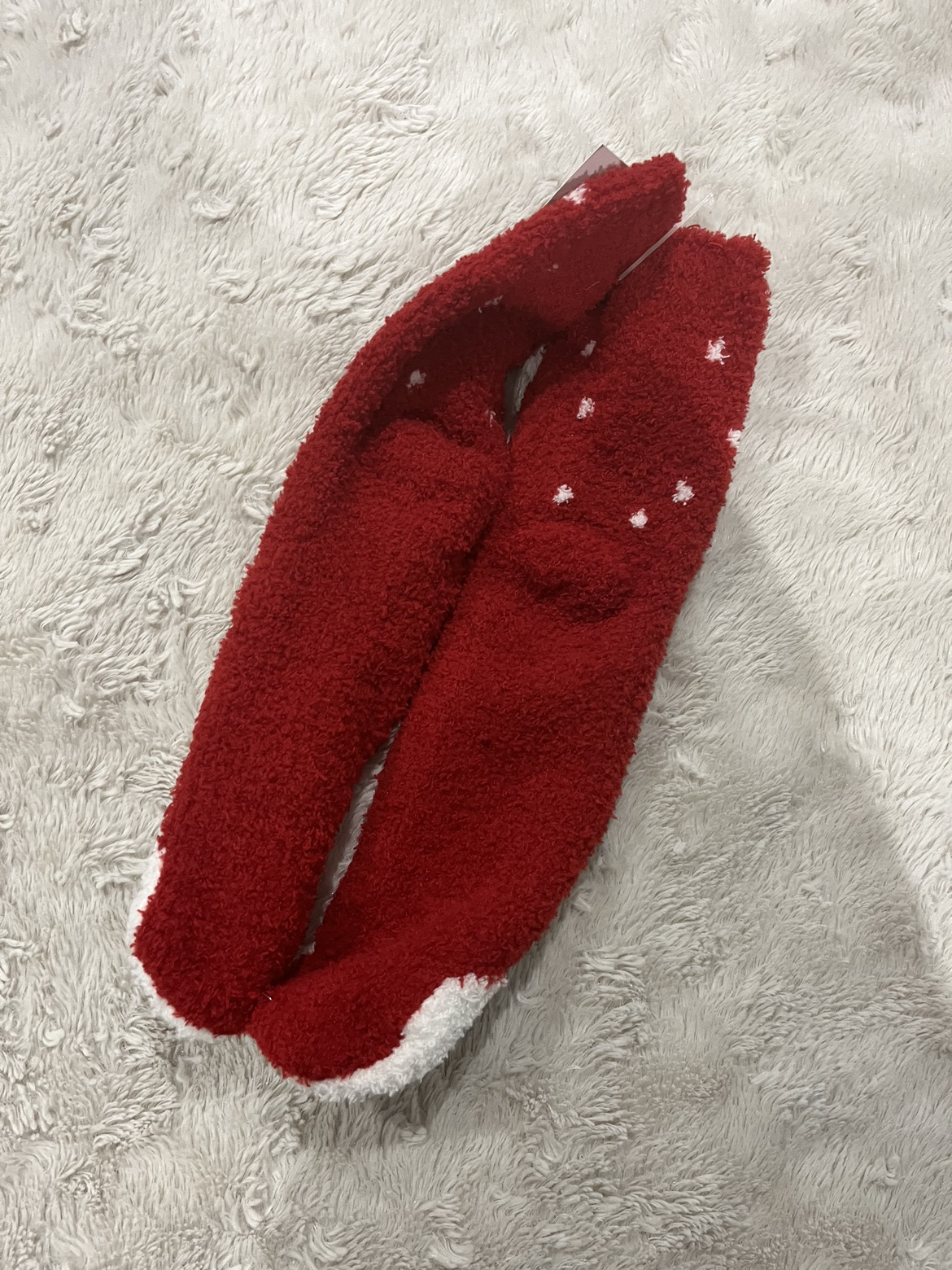 Cozy socks - Red with snowman image indicator(2)