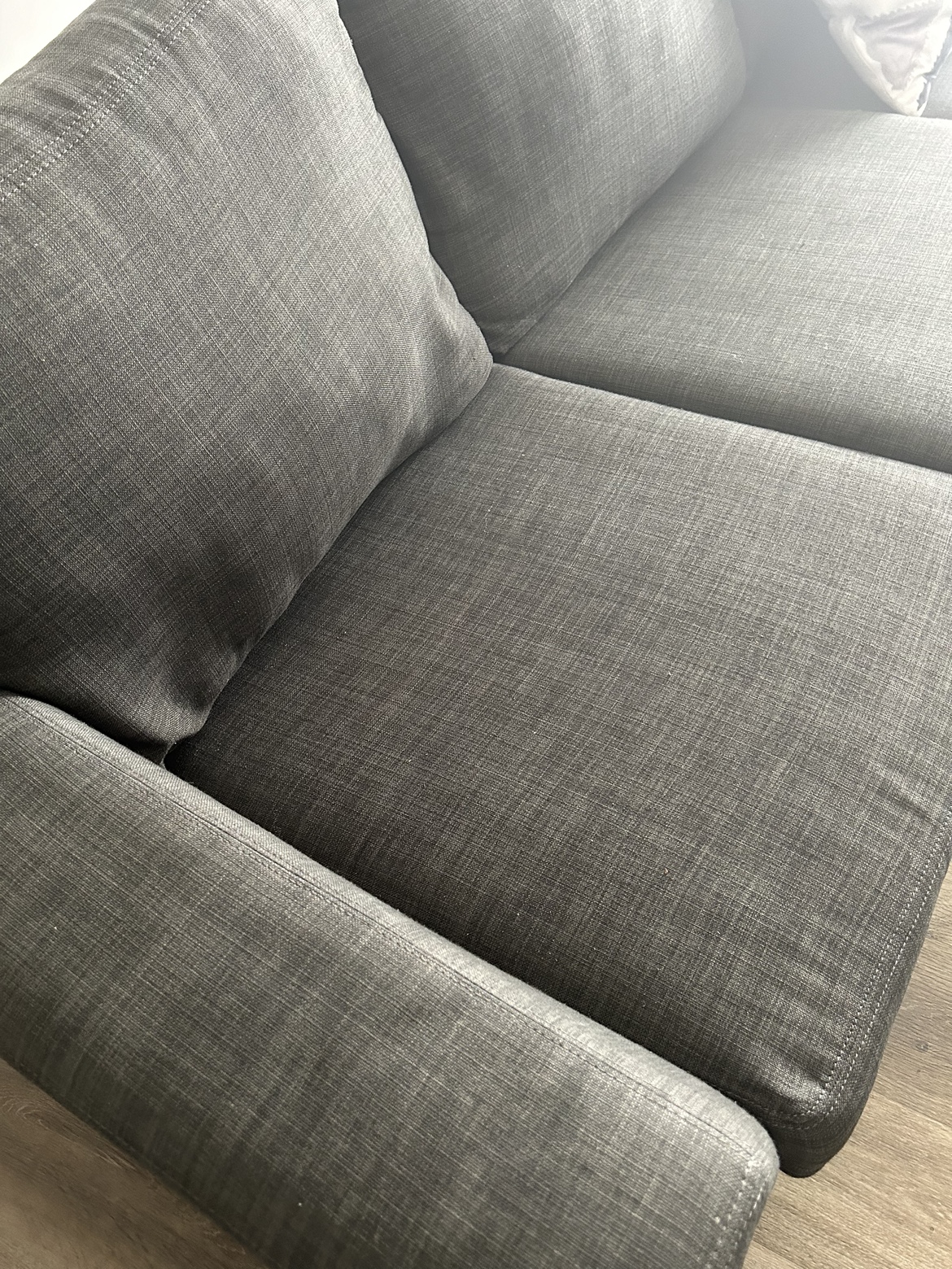 Grey Sectional with throw pillows - photo 2