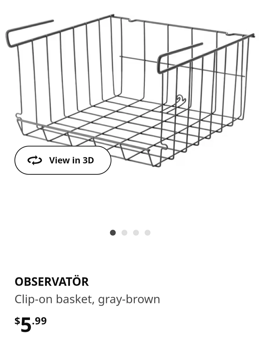 Under Shelf Wire Basket image indicator(2)