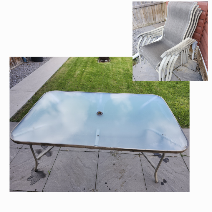 Patio table and chairs