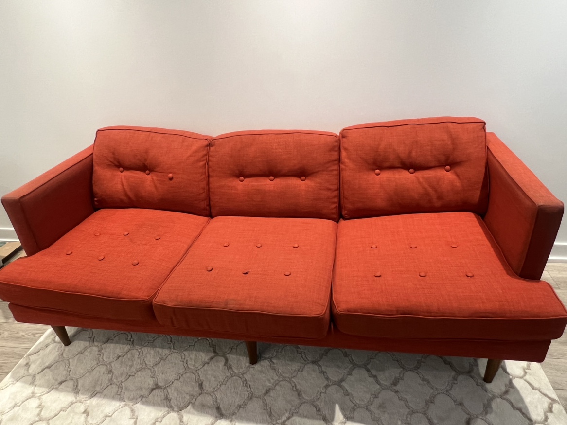 3 seater sofa in burnt orange color - photo 3