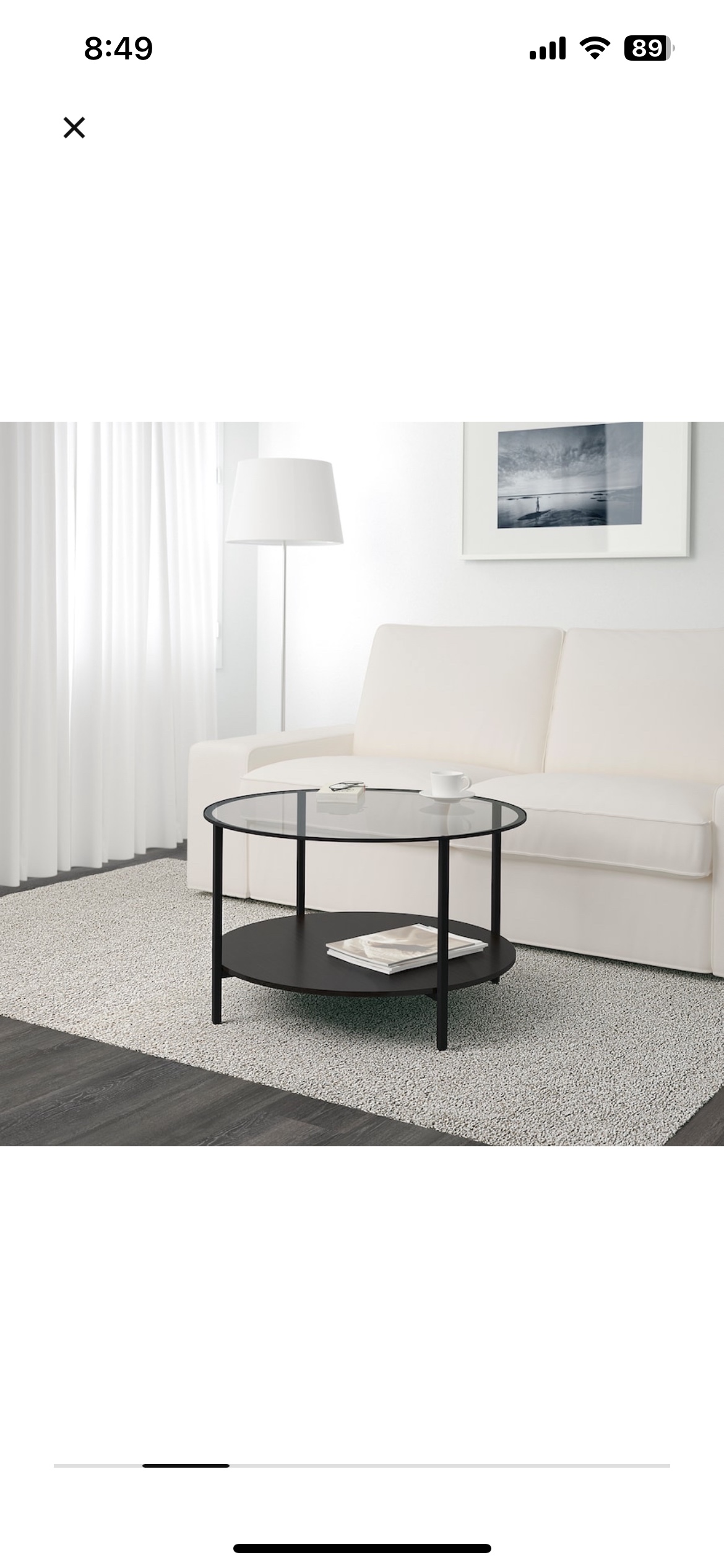 Vittsjo Coffee Table Round Black Brown And Glass - photo 4