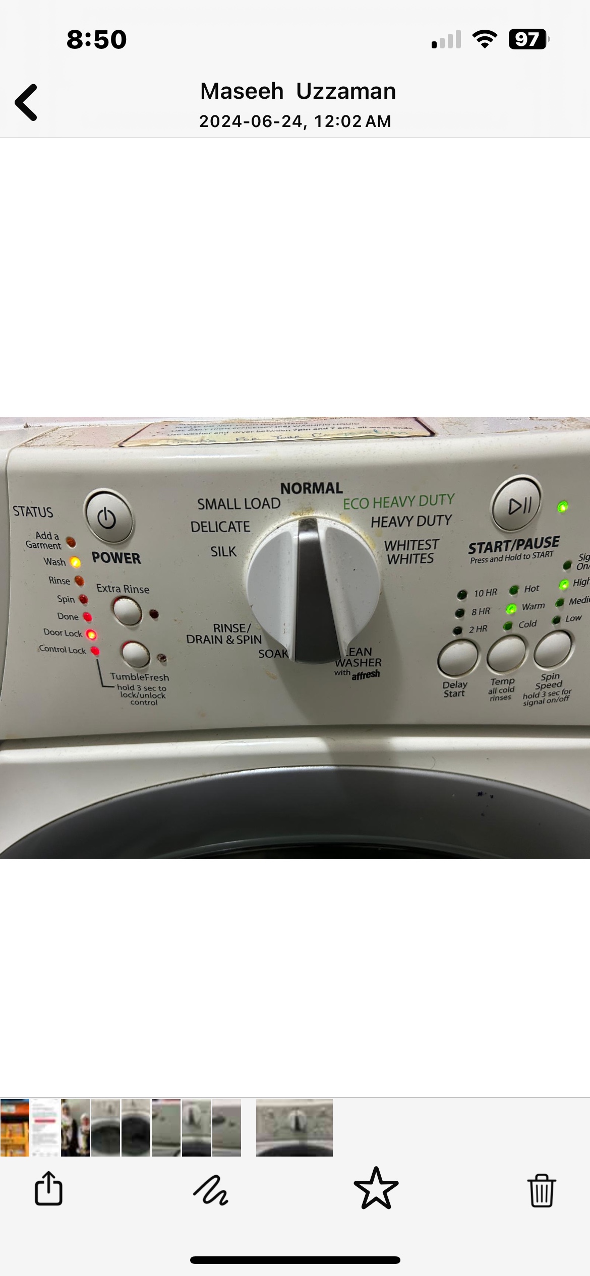 Whirlpool washing machine front load 4.00 cubic feet