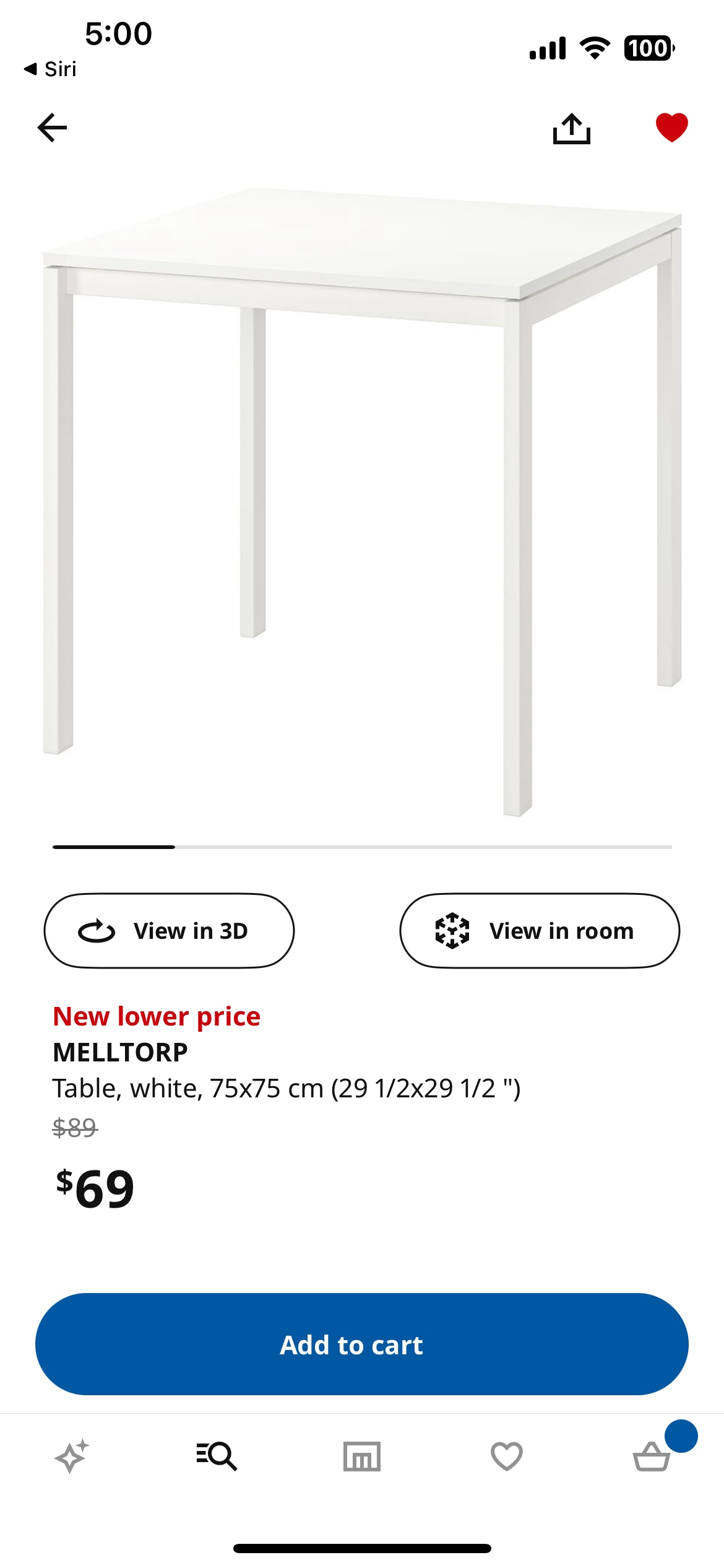 IKEA dining table and 2 chairs