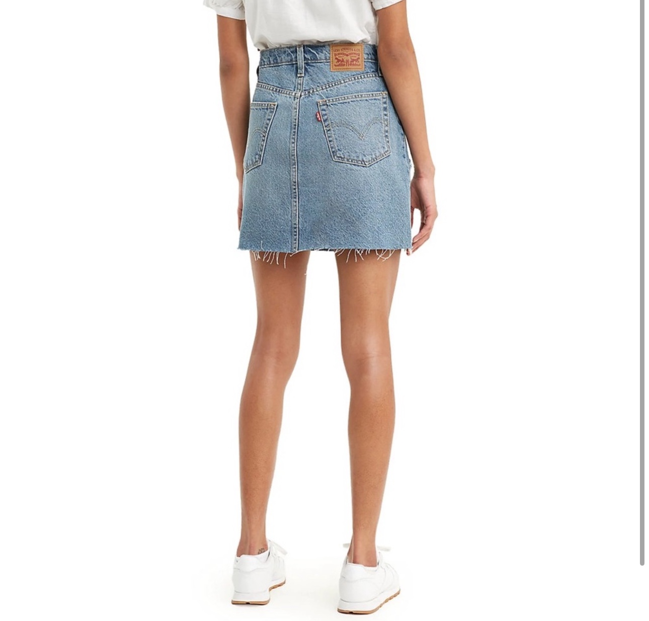 Levi's High Rise Deconstructed Denim Skirt - photo 2