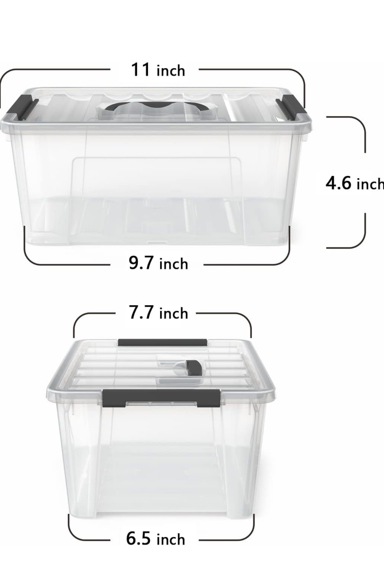 Clear Storage Latch Bins 6 pack - photo 2