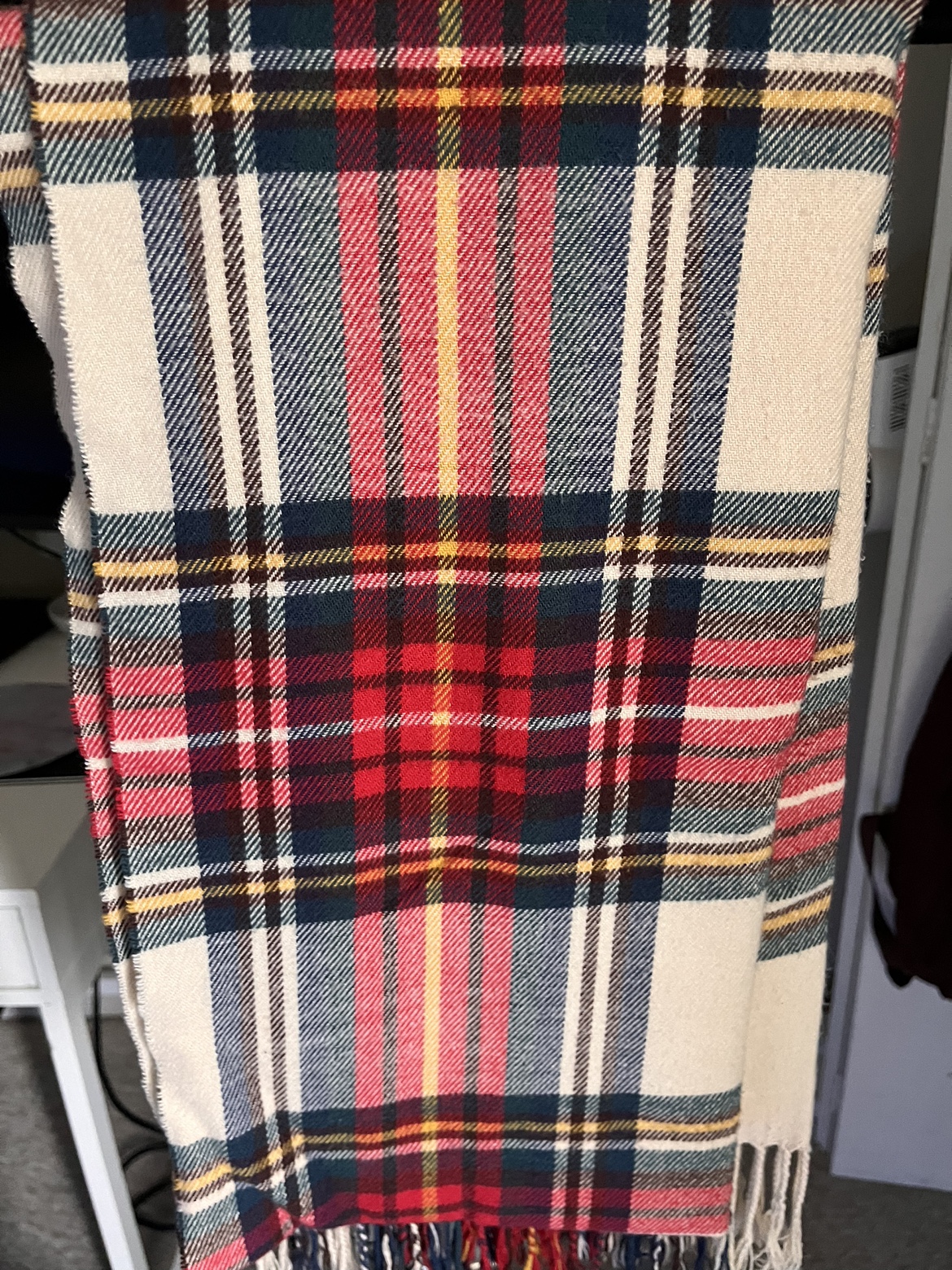 Vintage Plaid Wool scarf