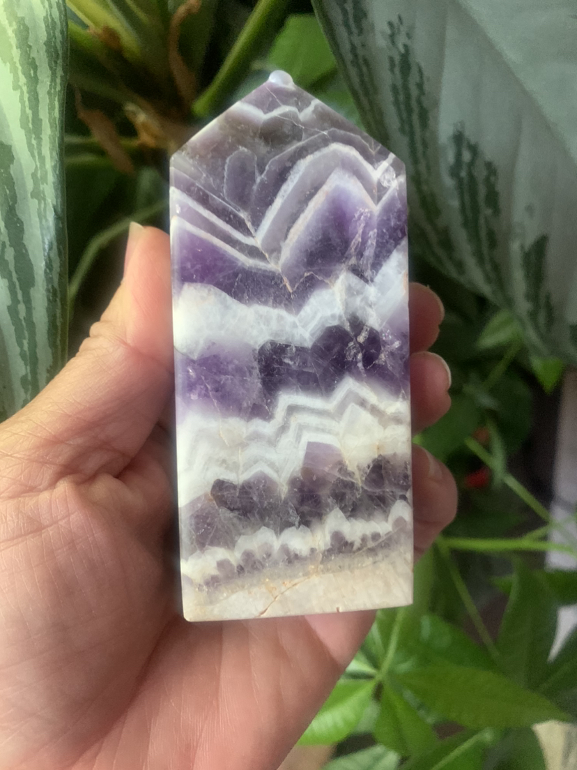 Dream amethyst tower with beautiful banding | crystal image indicator(3)