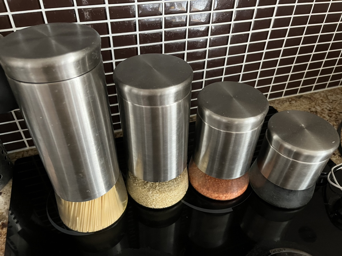 Kitchen glass containers with stainless steel lid - photo 3