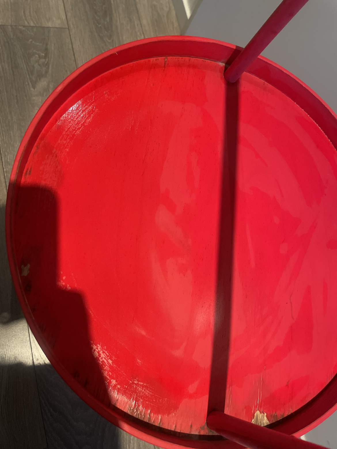 Red IKEA side table - photo 4