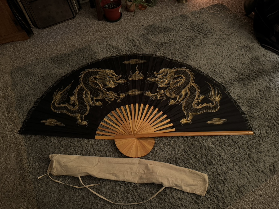 Large decorative Chinese fan