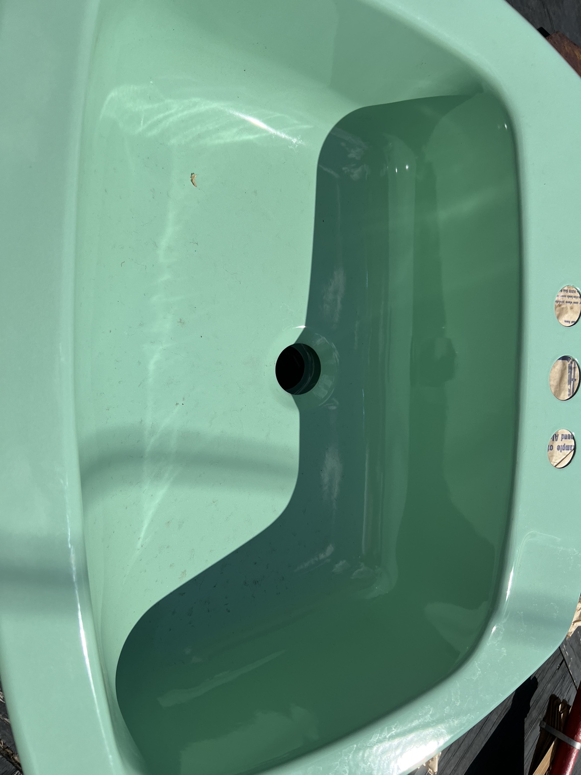 Mint green steel sink - photo 2