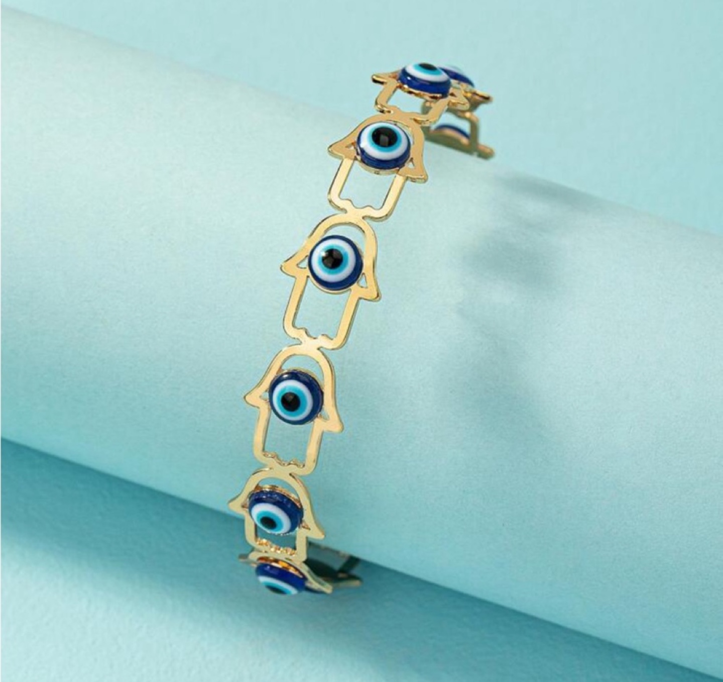 Evil eye hamsa arm cuff - photo 3