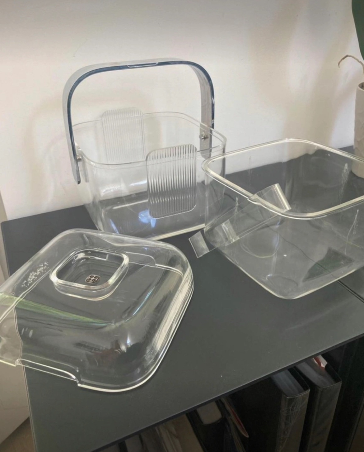 Vintage Guzzini Ice Bucket with Tongs 🍾 image indicator(5)