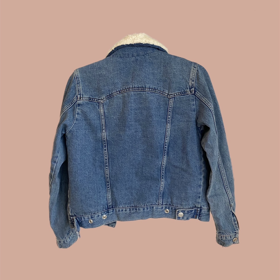 TOPSHOP Sherpa Jean Jacket (2) image indicator(2)