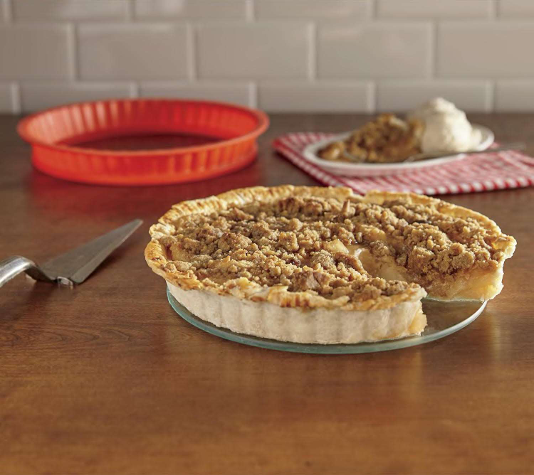 10″ DoughEZ® Silicone Glass Bottom Pie Pan (Set of 2) image indicator(3)