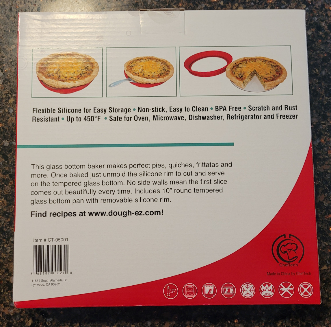 10″ DoughEZ® Silicone Glass Bottom Pie Pan (Set of 2) image indicator(8)