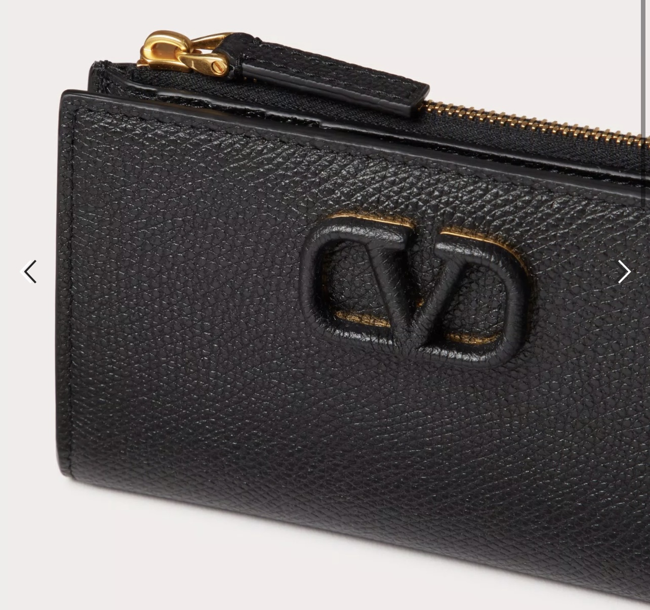 VLOGO SIGNATURE GRAINY CALFSKIN CARDHOLDER WTH ZIPPER - photo 2