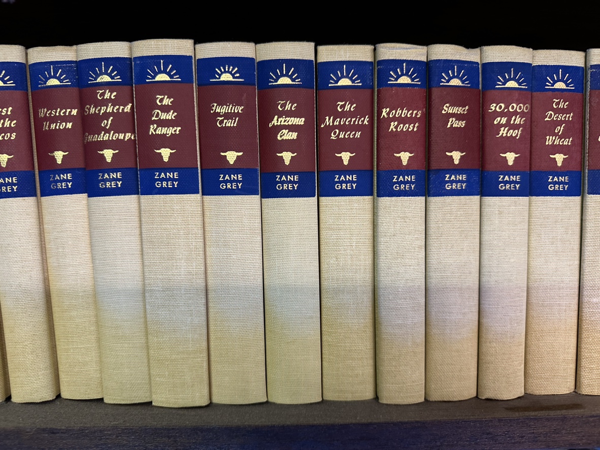 Full set of hardcover Zane Grey books