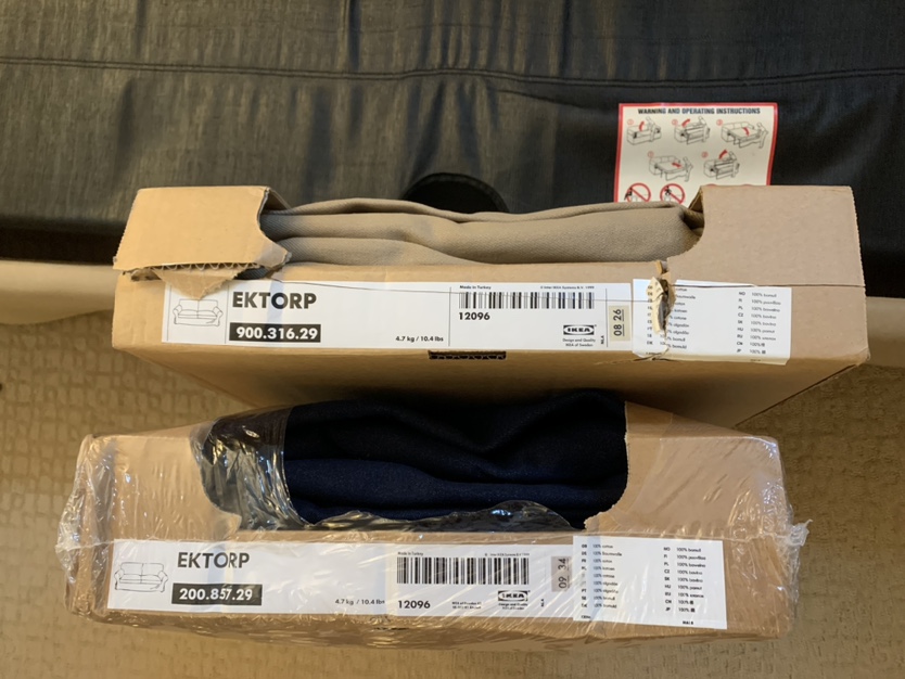 IKEA Ektorp Sofabed with 2 new covers included image indicator(2)