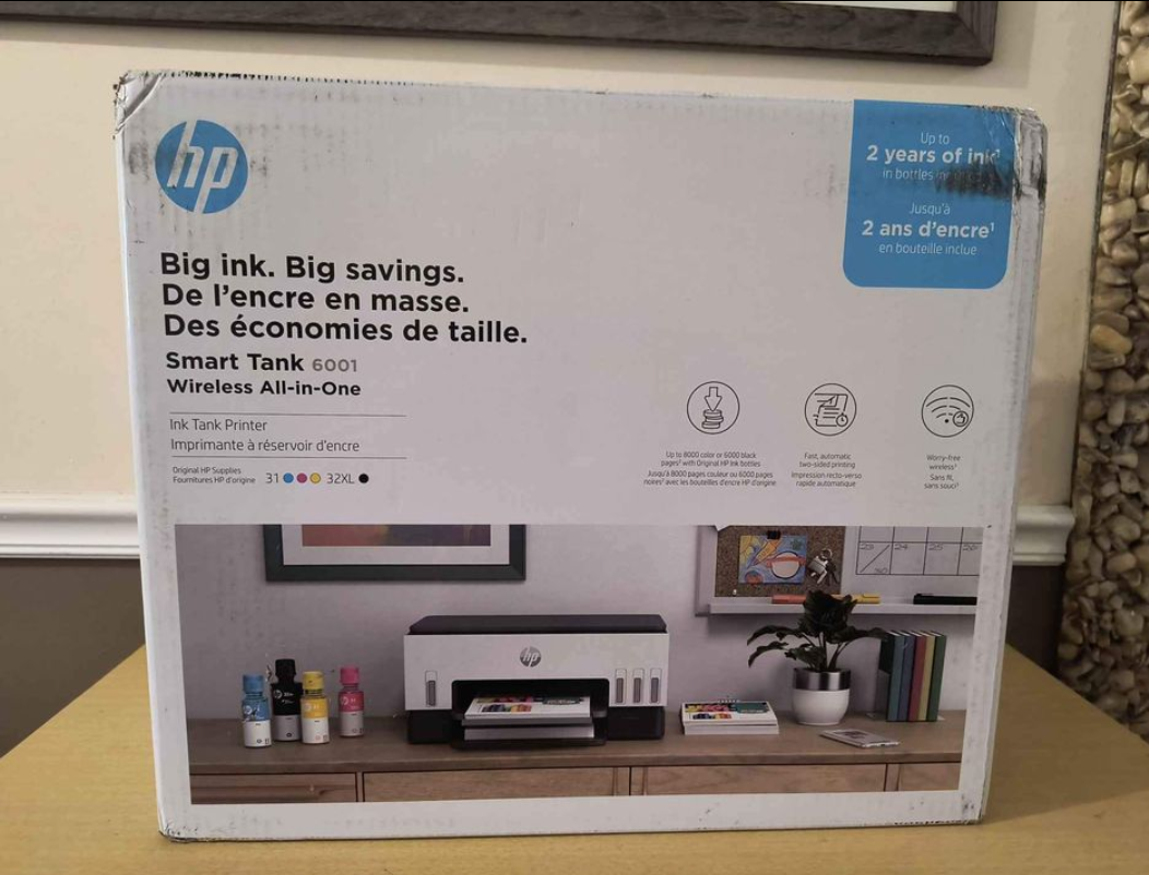 HP Smart tank 6001 All in one Printer