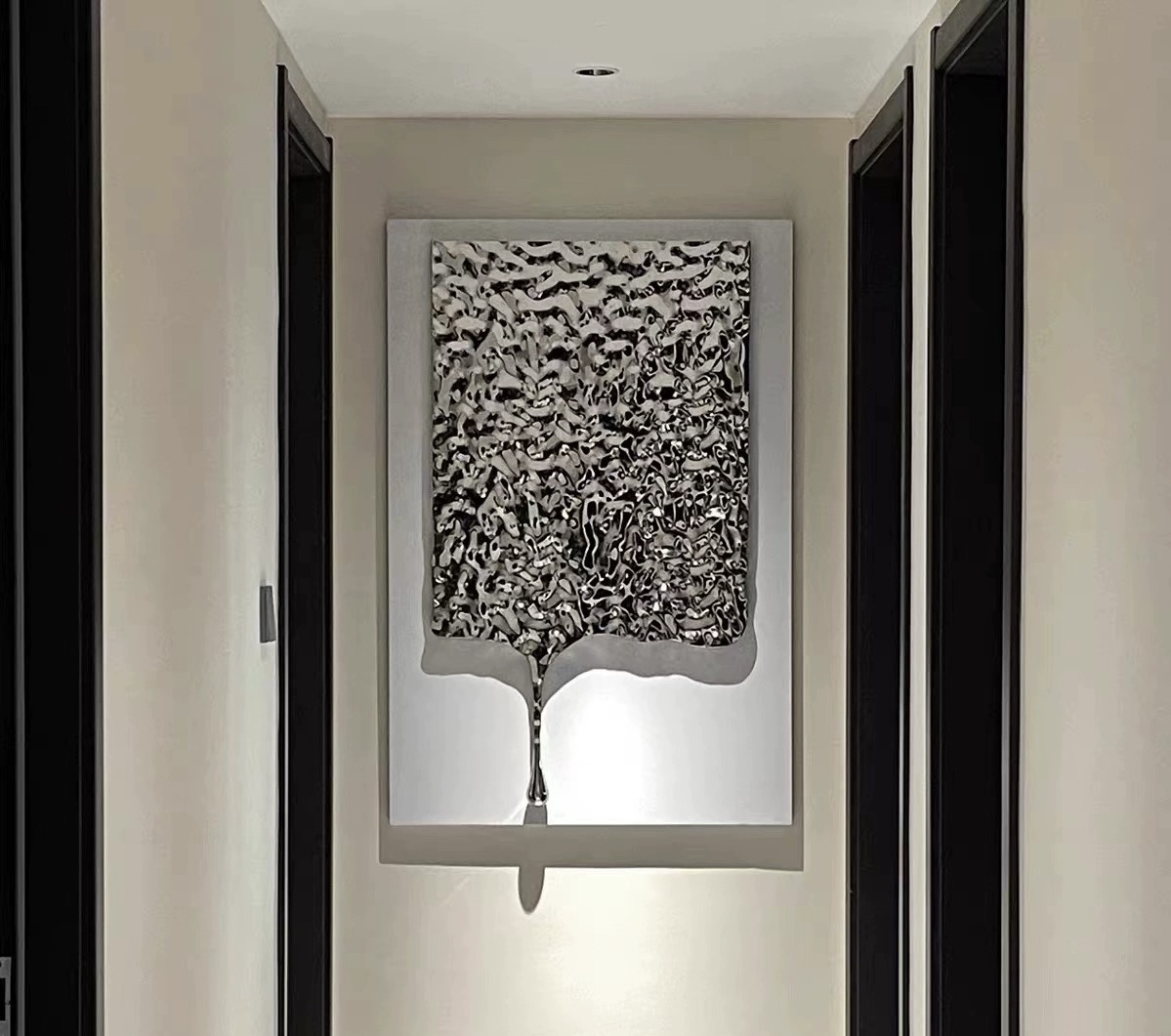 Stainless steel water ripple artwork wall decor